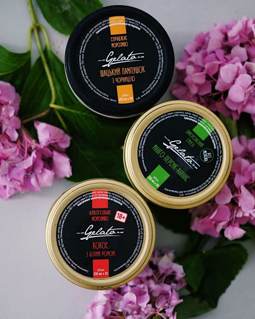 Delivery of Gelato ice cream 